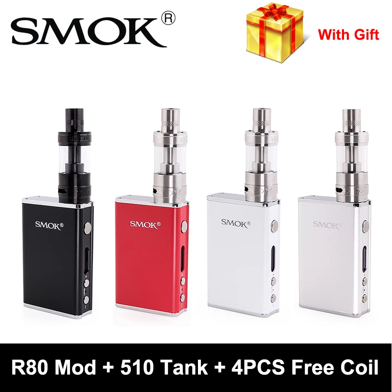 

Original SMOK R80 Vape Mod 4000mah Built-in Battery 80W TC Box Mod with 510 Thread Tank E cigarette Vape KIT R80 Vaporizer