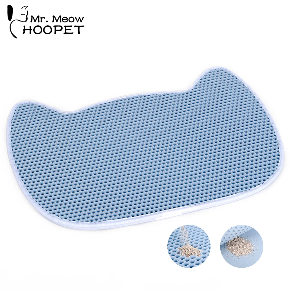 

Hoopet Waterproof Pet Cat Litter Mat EVA Double Layer Cat Litter Trapping Pets Mat Pad Bottom Non-slip Pet Litter Cat Mat Floor