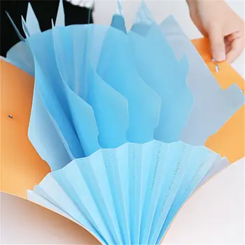 

Coloffice 1PC PP Creative Multi-function organ bag Students Paper document bag Solid Simple 5/8 Grid file folder 33*25CM