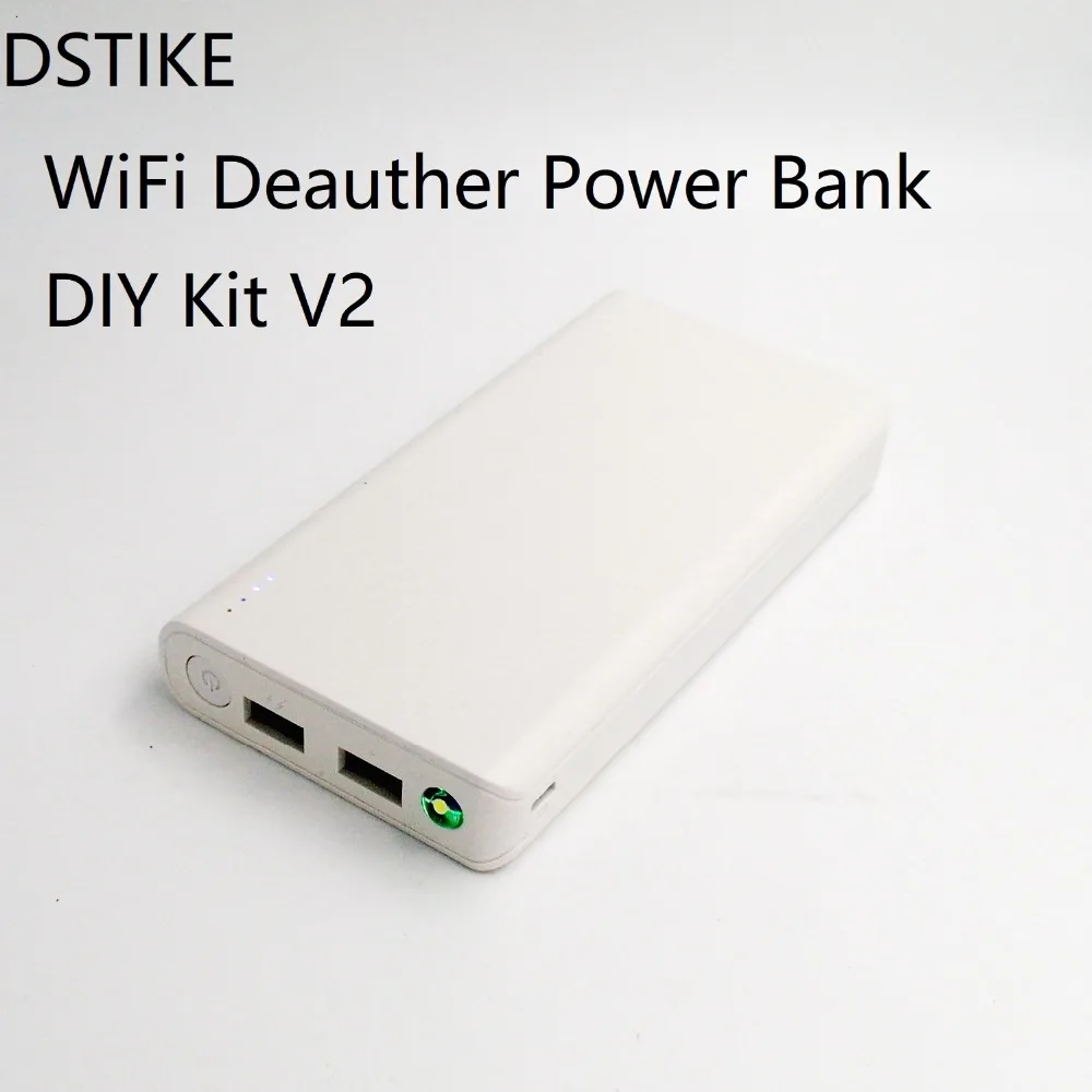 DSTIKE белый Wi Fi Deauther запасные аккумуляторы для телефонов DIY Kit V2 20000 мАч ESP 07 ESP8266 dual usb
