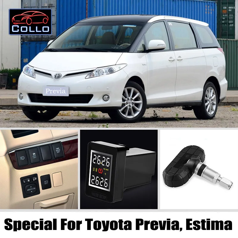 

TPMS For TOYOTA Previa Canarado Estima Tarago Sportsvan / Wireless Tire Pressure Monitoring System Of Internal Sensors