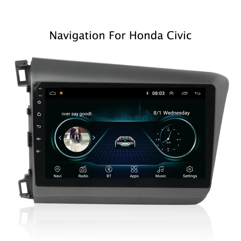 Ectwodvd 9 &quotAndroid 8 1 автомобильный DVD плеер gps навигация для Honda Civic 2012 2013 2014 2015 Радио