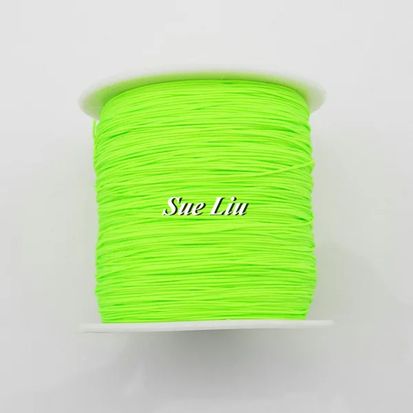 0,5 мм 38-Цвет нейлоновый шнур китайский узел макраме шнур плетеный браслет шнура Ленточки шнур для бус-150 м Катушка - Цвет: Neon Green F231