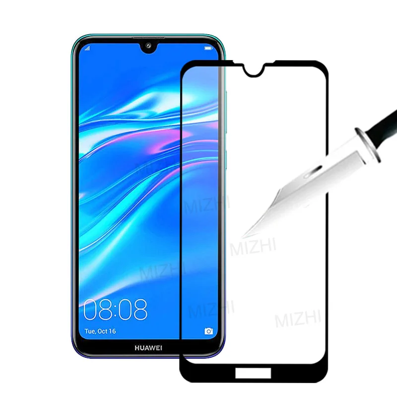 Защитное стекло для huawei y7 2019 на y 7 7y prime y72019 защита экрана искусственная кожа