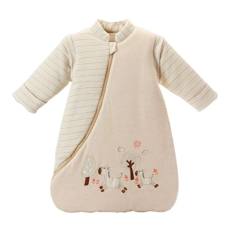 

Unisex Baby Sleepsack Wearable Blanket Cotton Sleeping Bag Long Sleeve Nest Nightgowns Thickened Winter Rabbit/3.5 Tog