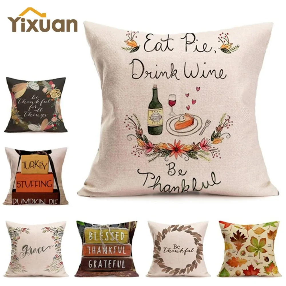 Decorative Bed Pillows Promotionshop For Promotional Decorative - Thanksgiving Day Decorative Cushion Cover Linen Square Sofa Car Bed Decorsquare Pillows Cover Pcslot decorative bed pillows promotionshop for promotional decorative - thanksgiving day decorative cushion cover linen square sofa car bed decorsquare pillows cover pcslot
