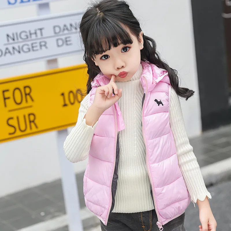 Kids Vest Children Baby Girl Vest Jacket 2019 Winter Spring Waistcoats for girl down and parks snowsuit kids coats