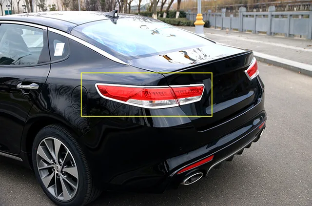 4pcs Glossy Chrome Rear Light Taillamps Frame Cover Trim For Kia 4pcs Glossy Chrome Rear Light Taillamps Frame Cover Trim For Kia Optima K5 2016 2017