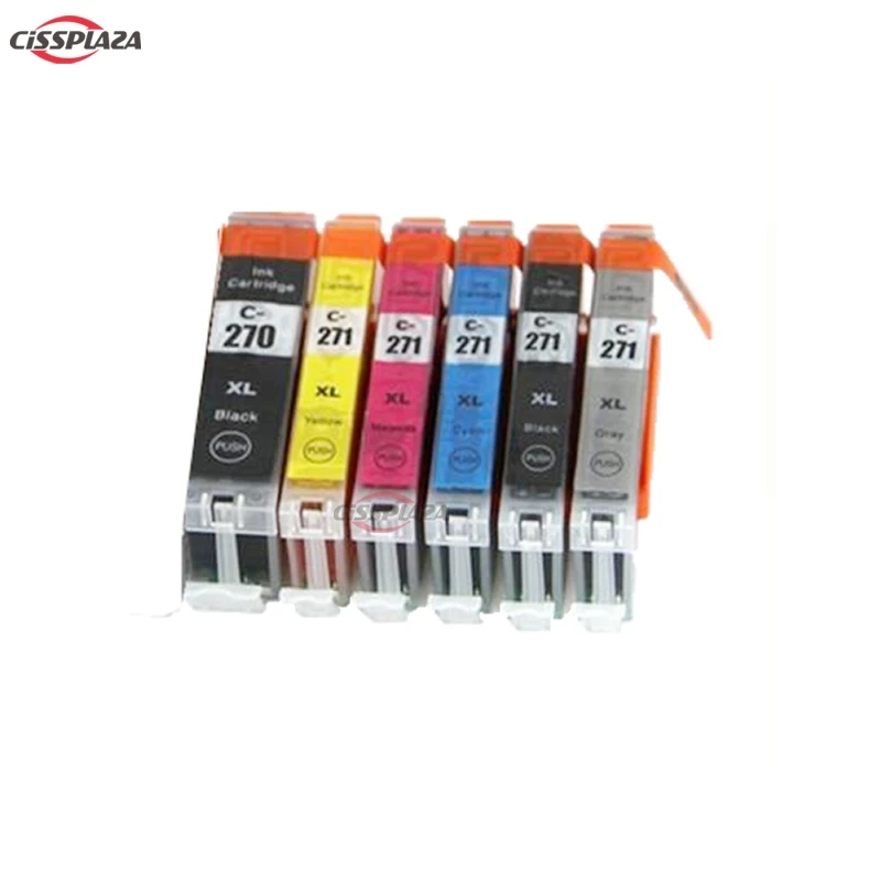 CISSPLAZA 6 шт. 270 271 GY совместимый чернильный картридж PGI270 CLI271 для Canon PIXMA MG7720 TS9020 TS8020 pgi