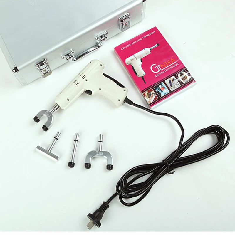 Spine Chiropractic 4 Heads chiropractic adjusting instrument /Electric Correction Gun Activator Massager/Impulse adjuster 3