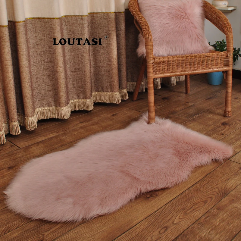 LOUTASI овчина чехол на стул сидение коврик мягкий ковер пушистые Коврики для спальни искусственный коврик, напольный ковер