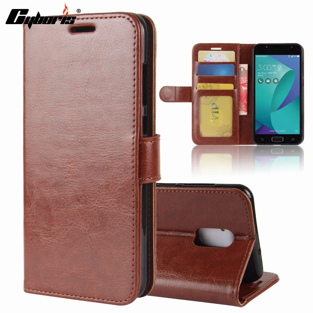 

Cyboris cases For Asus ZenFone V Live V500KLCases Funda Luxury PU Leather Wallet Cover Phone Flip case for Live V500K Caso Coque