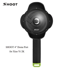 SHOOT Portable 4″Diving Waterproof Dome Port for Xiaomi Yi 2K Action Camera With Gray Floaty Grip