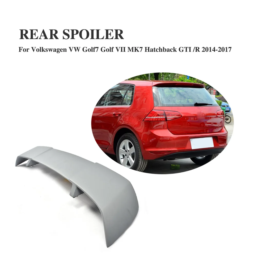 

Rear Roof Spoiler Window Wing for Volkswagen VW Golf 7 MK7 VII GTI R Hatchback 2014-2017 FRP Unpainted Grey Primer