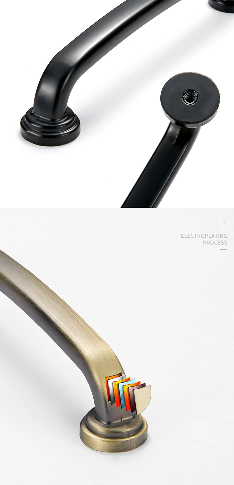 KAK винтажный старинный Бронзовый Шкаф ручки Европейский стиль черные кухонные ручки для ящиков Ручки для шкафа дверная ручка для мебели