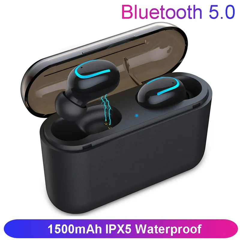 

Q32 TWS Wireless Earphones Bluetooth Earphone 5.0 Wireless Earbuds 3D Stereo Headset with Charging Box 1500 MAh Power Bank Mini