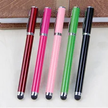500 шт/партия алюминиевый сплав Универсальный 2 в 1 сенсорный экран емкостный стилус с шариковой ручкой 9,0 для ipad iphone samsung