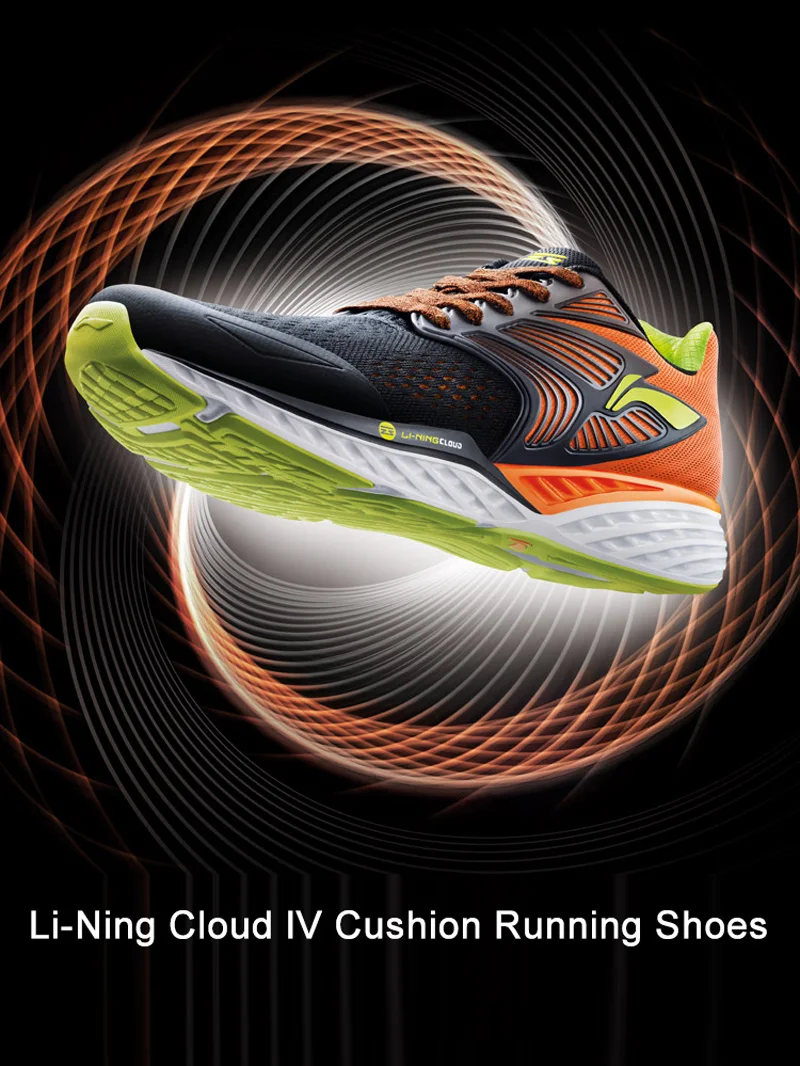 Клиренс) Li-Ning Мужская LN CLOUD IV PLUS профессиональные беговые кроссовки с подкладкой однотонные Тканные спортивная обувь ARHM019 XYP547