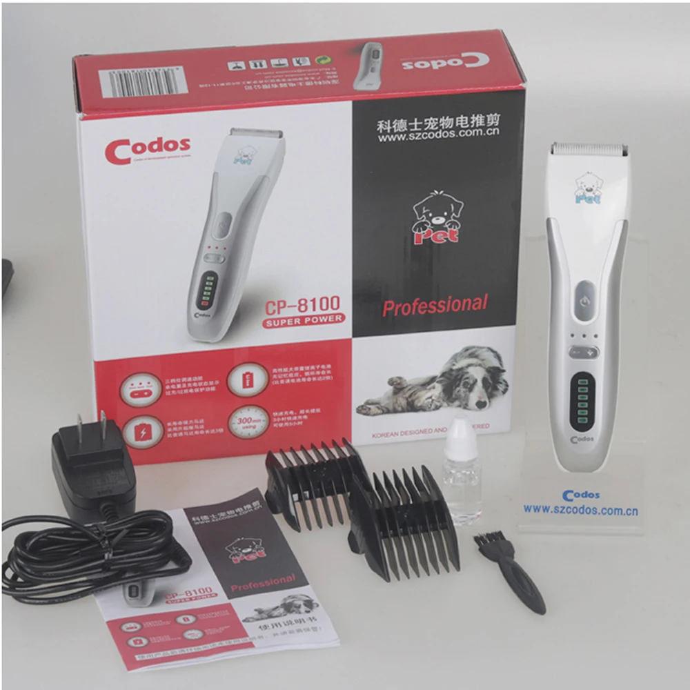 Codos CP8100 аккумуляторная машинка для стрижки домашних животных собак с острыми