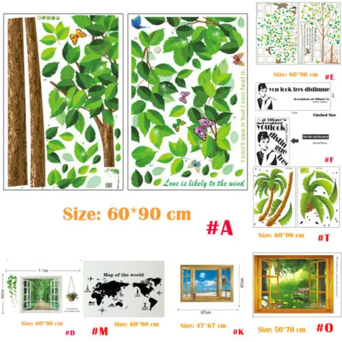 

DIY Monkey Animal Wall Stickers Jungle Zoo Tree Nursery Baby Kids Room Decal Art