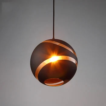 

Simple originality LED white round glass pendant light restaurant shop and shop personality balcony white and black droplamp