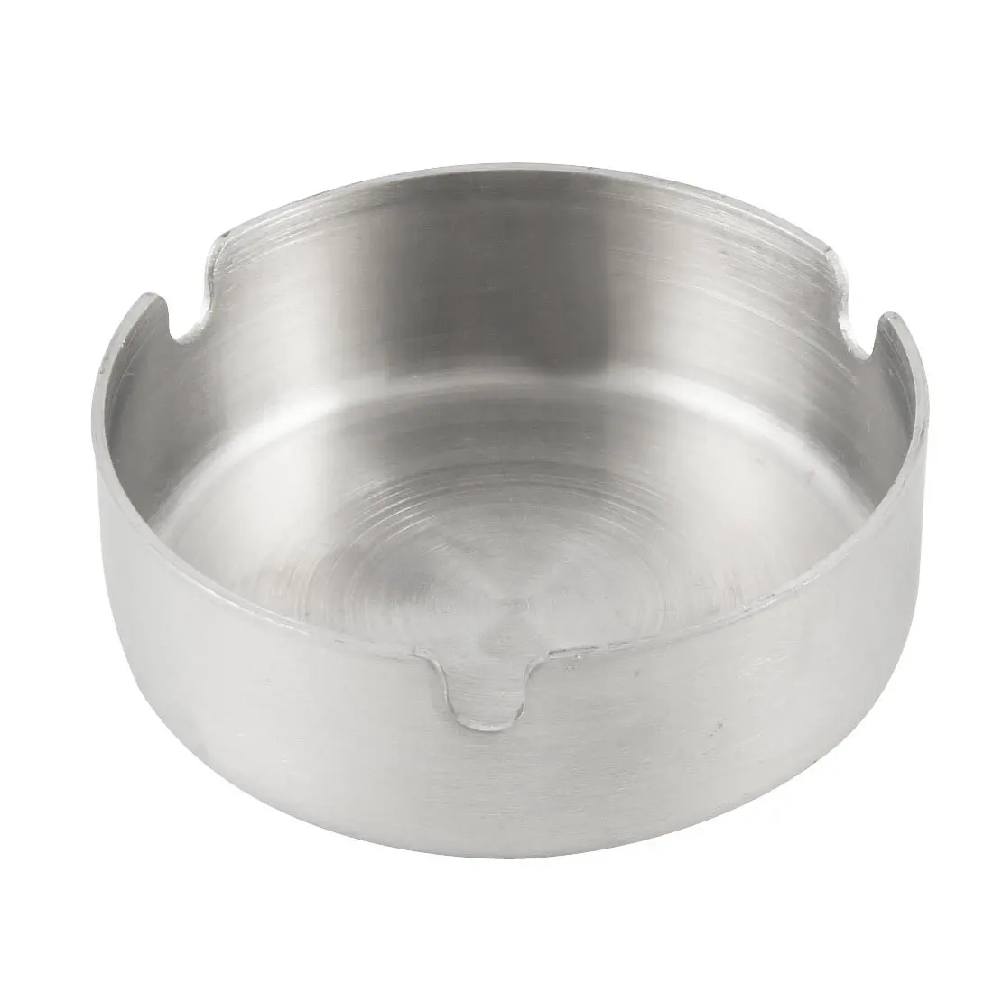 Stainless Steel Round Cigarette Ashtray 8cm Dia Silver Tonein Ashtrays