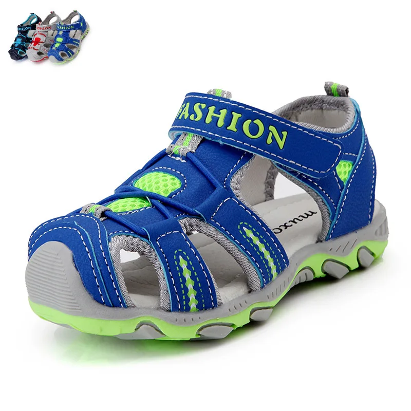 Kids Shoes Boys Sandals 2018 Summer Fashion Anti-slip Soft Sole Children Shoes Casual Sport Boys Beach Shoes Kids Sandals Blue