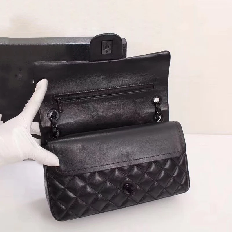 

2018 new Luxury brand ladies leather handbag premium brand bags sheepskin rhomb chain bag real leather handbag 1112