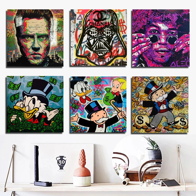 

Alec Monopoly Avatar Wall Art Canvas Posters And Prints Canvas Painting Decorative Pictures For Office Living Room Home Decor HD