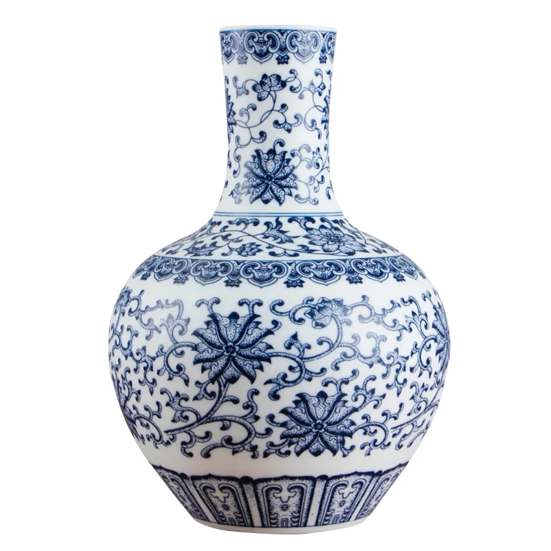 Китайский стиль Цзиндэчжэнь яичная скорлупа синяя и белая ваза керамическая красная фарфоровая каолиновая ваза для цветов домашний Декор вазы ручной работы - Цвет: a