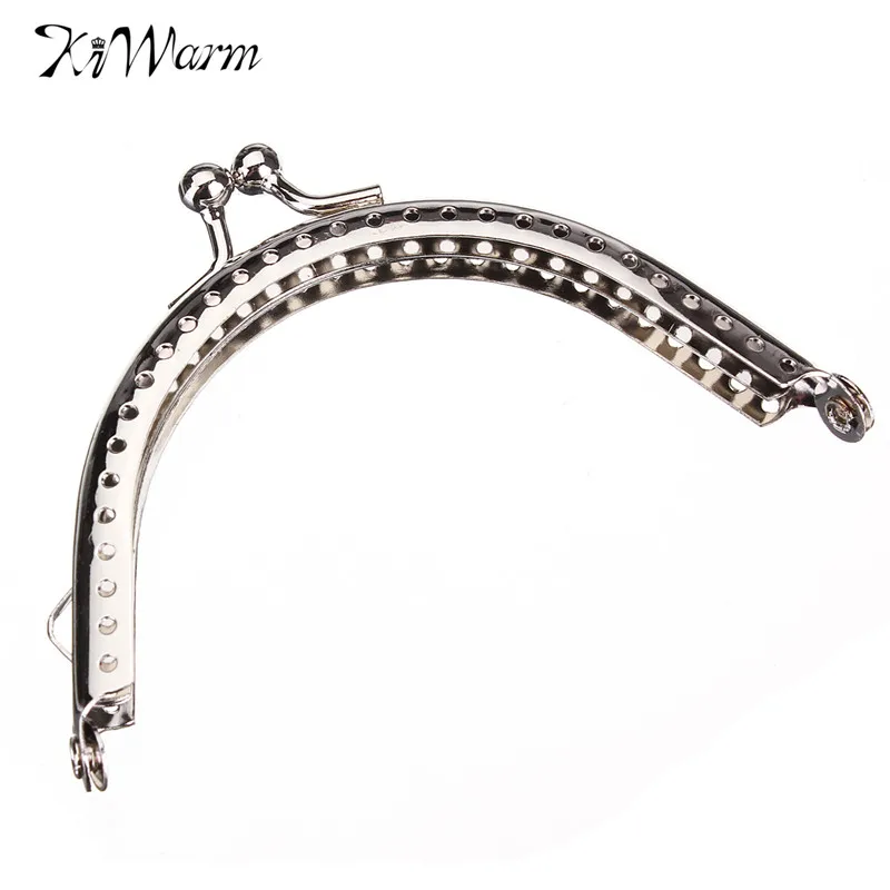 

Silver Tone Purse Bag Metal Arch Frame Kiss Clasp Lock for Sewing DIY Bag Parts & Accessories