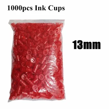 

1000pcs 13mm Medium Size Red Plastic Tattoo Ink Cap Cups Supply