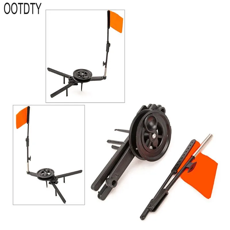 

New Fishing Flag Ice Fishing Winter Black Marker Portable Pole Inflatable Outdoor Tools Tackle Mount Banner Boat Flags Accessory