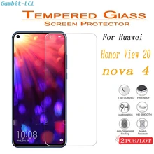 2 шт закаленное стекло для HUAWEI Honor View 20 6," V20 Защитная пленка 2.5D 9H для телефона Защитное стекло для nova 4