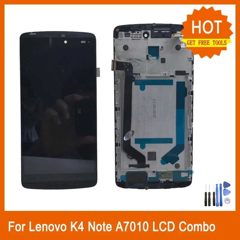 

For Lenovo K4 Note Vibe Lemon X3 Lite K51c78 A7010 LCD screen 5.5" Touch Screen Digitizer Full Assembly With Frame+Tools