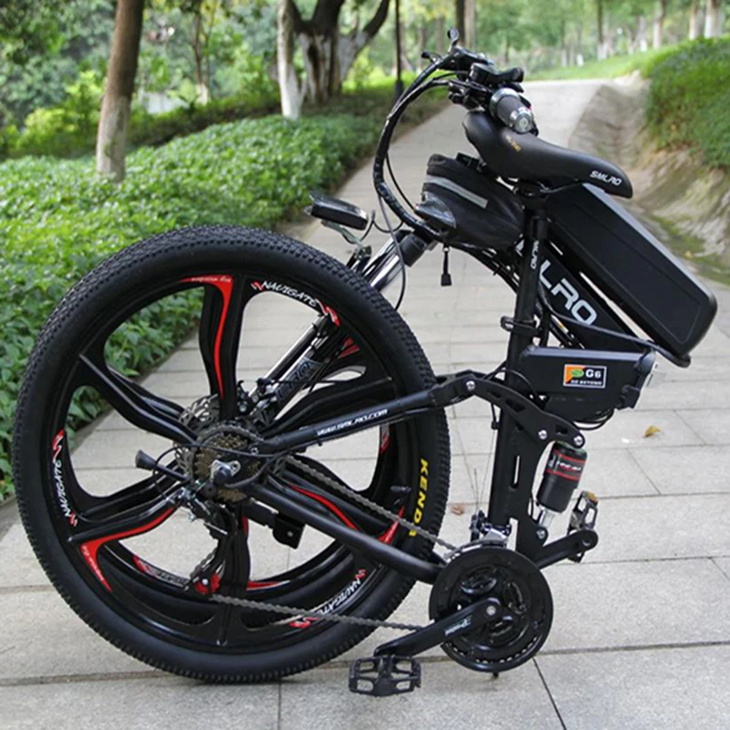 Excellent Electric mountain bike Lithium battery 48V Double disc brake Single 21 speed scooter Mobile USB interface 0