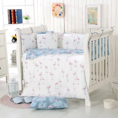 7 шт. детская кроватка постельных принадлежностей для новорожденных младенческой номер для маленьких Спальня Комплект ясельный бампер