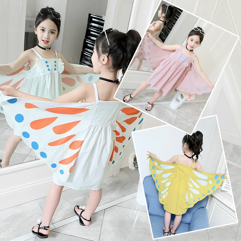 Unique Design Kids Girls Cute Butterfly Cocktail Dress Princess Brand Clothing Korean Baby Clothes | Детская одежда и обувь