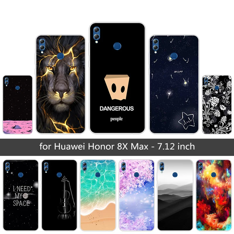 Soft TPU for Huawei Honor 8X Max 7.12 inch Transparent Phone Case Funda ARE-AL00 Luxury Silicone Sunrise Back Cover |