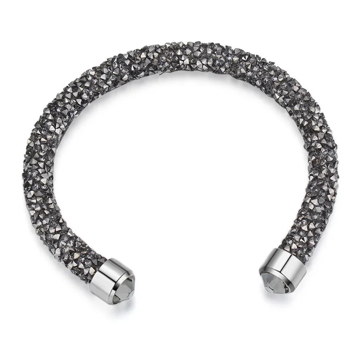 Блестящий браслет-цепочка с кристаллами от SWAROVSKI, браслет для женщин, ювелирное изделие, Pulseira Feminin, подарок на день матери - Окраска металла: 4