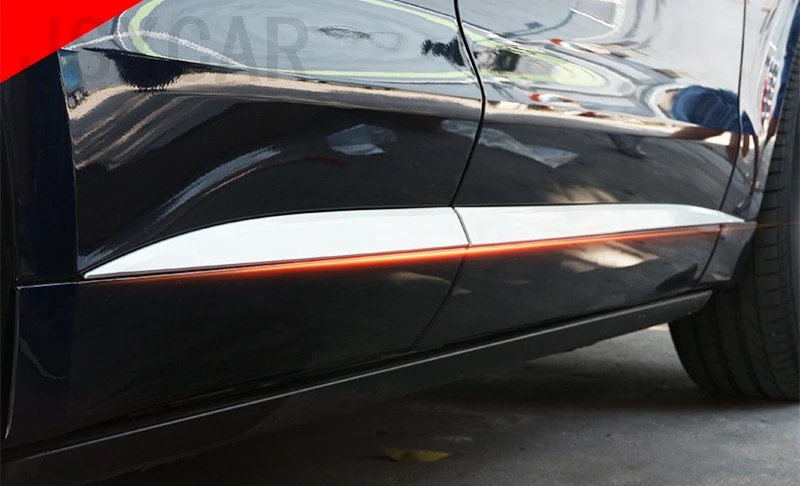 Side Door Body Molding Cover Frame Trim Chrome For Jaguar F-Pace X761 2016-2018