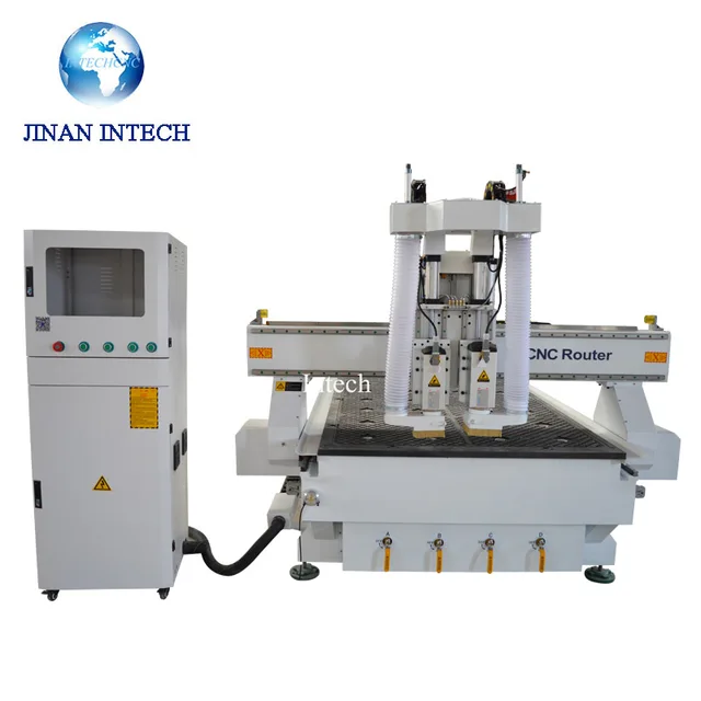 1300*2500mm Widely Used Double Process Multi Spindle Cnc Router Leather