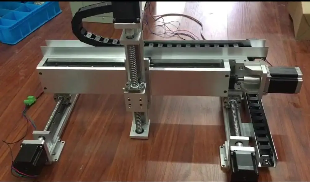 Шариковый винт с ЧПУ Линейный направляющий привод XYZ сценический стол Роботизированная рукоятка 300 мм маршрутизатор с шаговым двигателем nema23
