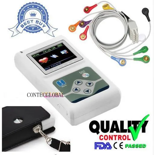 Динамическая система записи 2019 часов CE Holter + USB сумка диск CONTEC 24/48|Артериальное