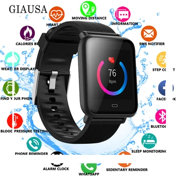 

New Q9 Smartwatch IPX67 Waterproof Sports For Android IOS With Heart Rate Monitor Blood Pressure Functions Smart Watch