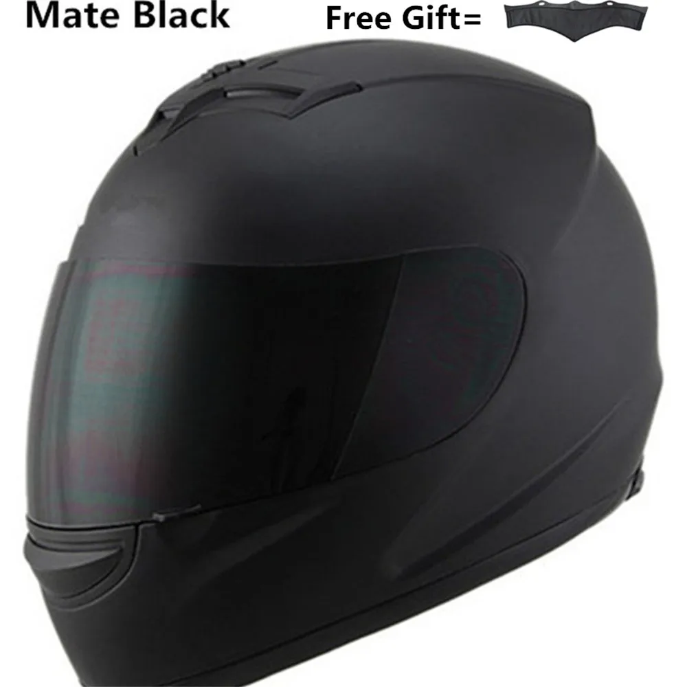 Белый мотоциклетный шлем Темный или прозрачный Лен s m oto шлем анфас мотоциклетный шлем мотоциклетный гоночный внедорожный Шлем s m l XXl - Цвет: Mate black