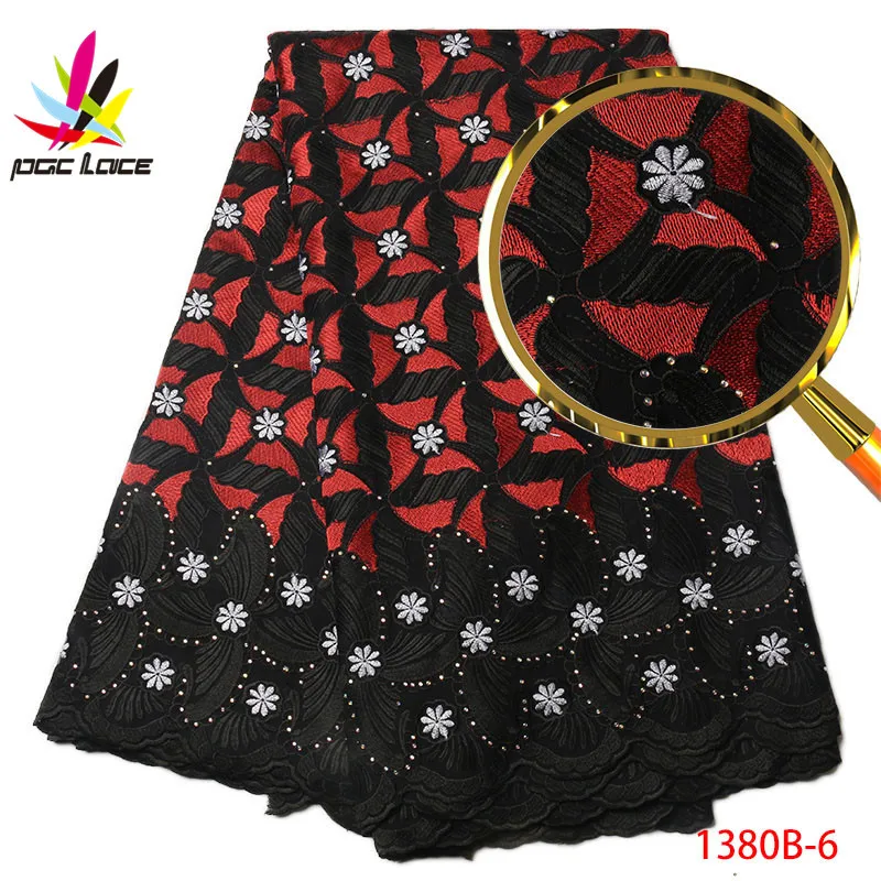 

Latest African Swiss Voile Lace 2018 High Quality Colorful Dry Lace Embroidered Cotton Voile Lace For Man Clothes AMY1380B-1