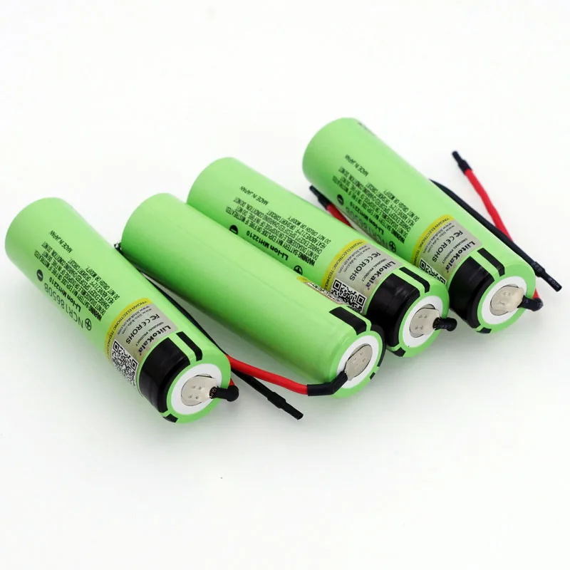 LiitoKala NCR18650B 3,7 v 3400mAh 18650 литий-ионная аккумуляторная батарея Сварочный силикагелевый кабель DIY