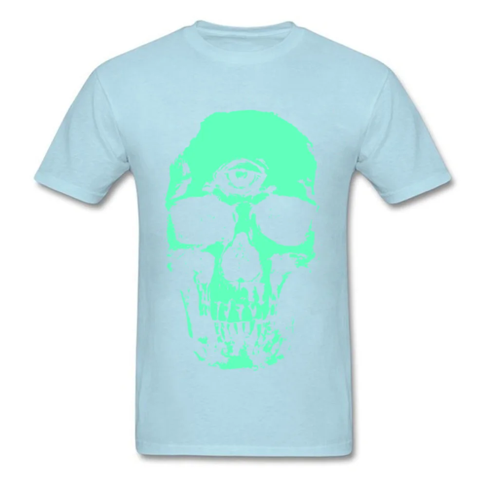 Camisa All Seeing Skull Men Tshirts 2018 Popular Thanksgiving Day Short Sleeve Crew Neck Pure Cotton Tops & Tees Normal T-shirts All Seeing Skull light