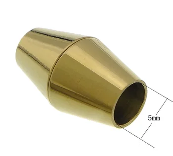 

Stainless Steel Magnetic Clasp Womens, 304 Stainless Steel, Bicone, gold color plated, 17x10mm, Hole:Approx 5mm, 50PCs/Lot